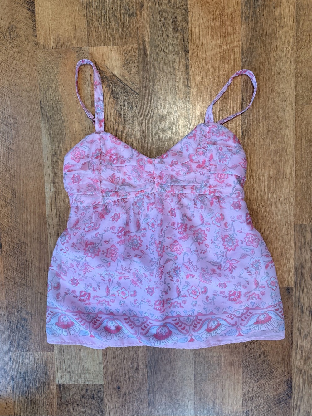 Hollister Pink Floral Spaghetti-Strap Cami